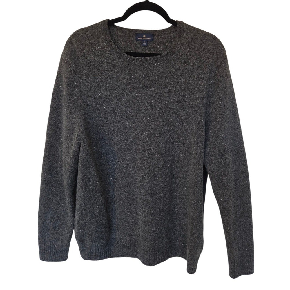 Brooks Brothers 100% Merino Wool Donegal Fleck Sweater XL Preppy Cozy Fall